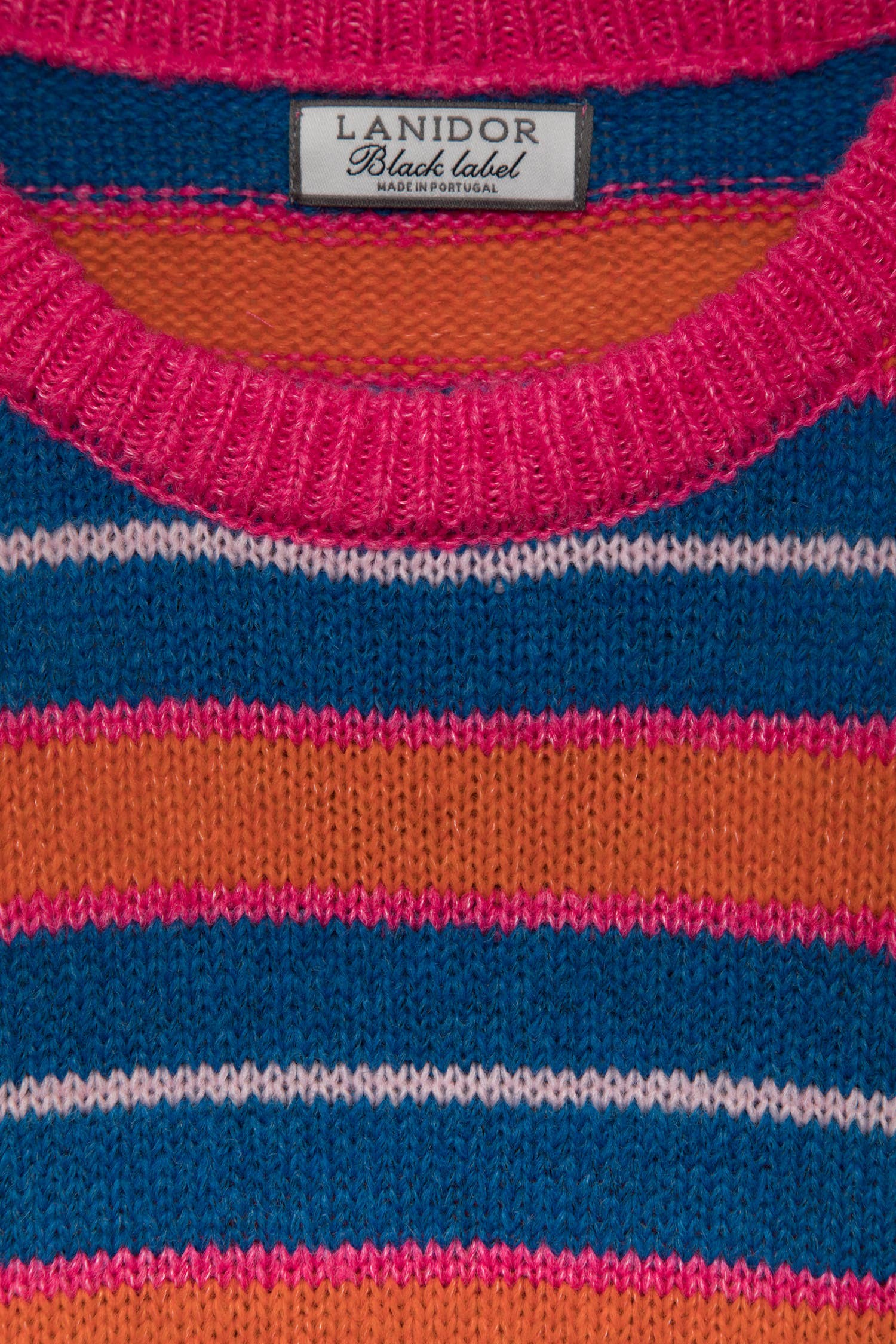Maglione a righe multicolor in maglia