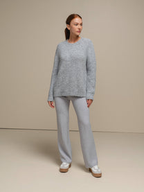 Maglione girocollo in maglia morbida da donna