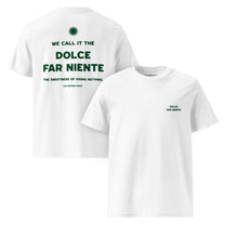 T-shirt unisex in cotone biologico con stampa “Dolce Far Niente”