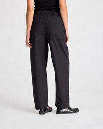Pantaloni Jasmin in popeline di cotone biologico neri