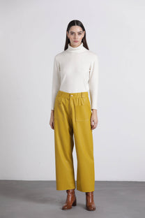 Pantaloni Napa in Ecopelle a Vita Alta