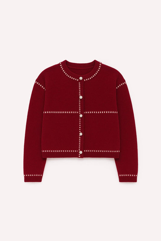 Cardigan a contrasto Rashed