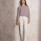 Jeans a gamba dritta color crema