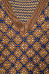 Maglione jacquard con motivo geometrico