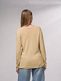 Maglione in maglia scollo a V senza cuciture