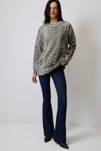 Tunica in maglia animalier leopardata