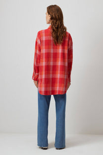 Camicia da taglialegna a quadri in misto cotone