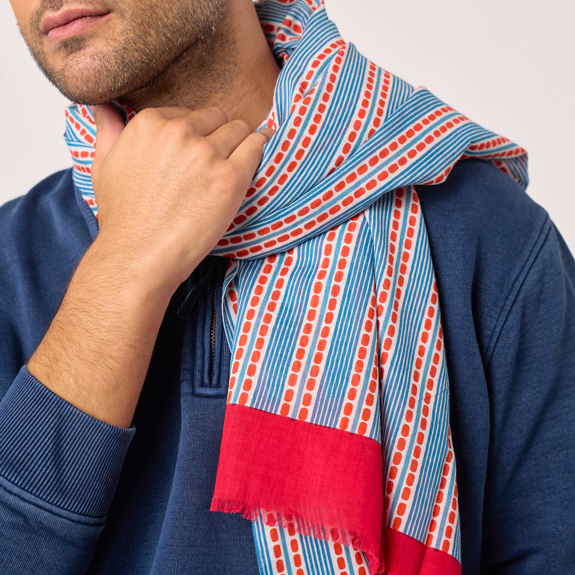 Foulard uomo in cotone biologico Porto