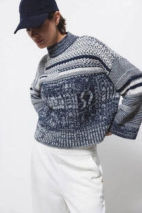 Maglione oversize in maglia strutturata