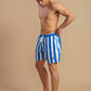 Costume da bagno Beach Club in SEAQUAL® Yarn a righe blu reale