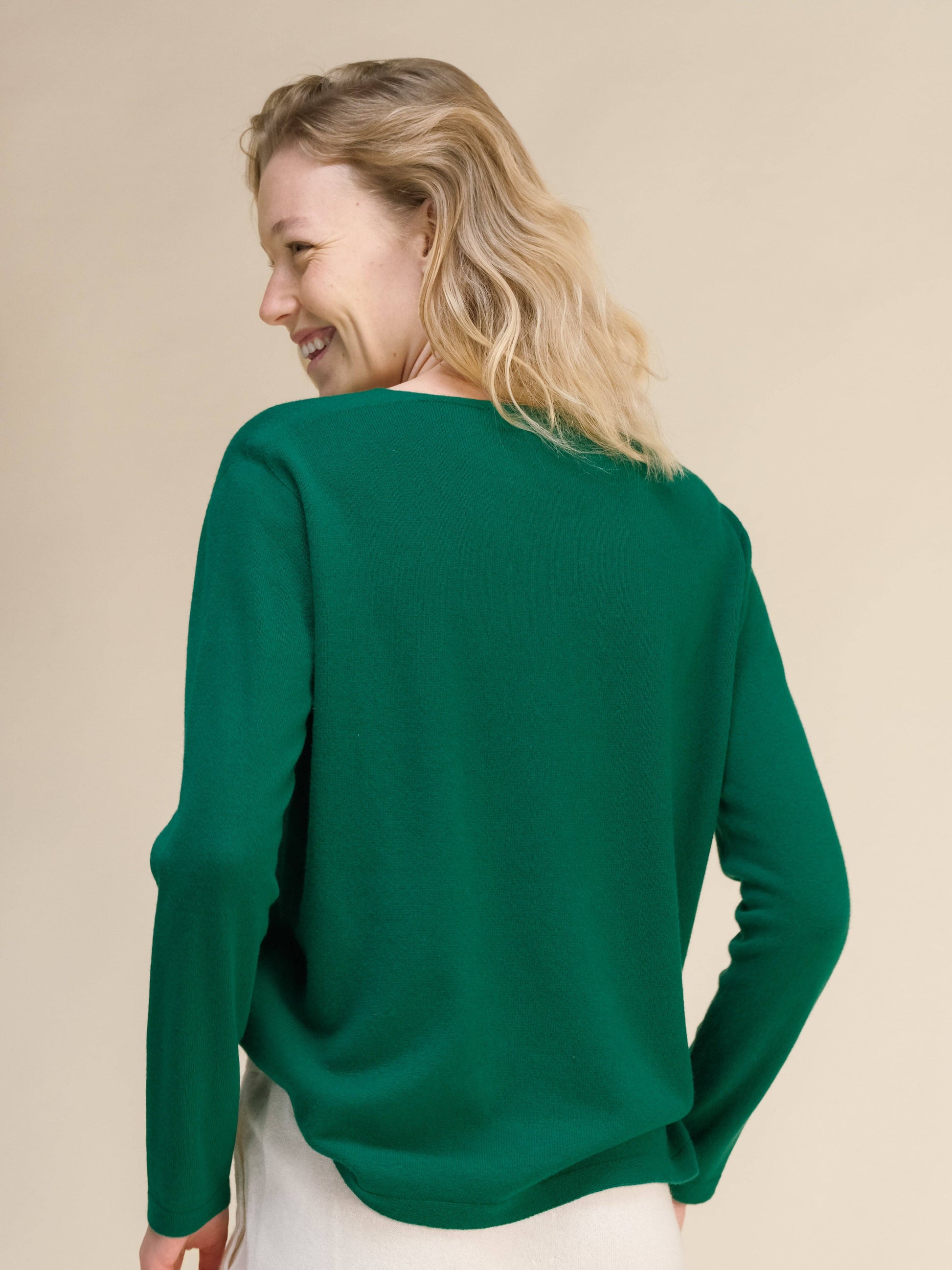 Maglia scollo a V in misto cashmere 3D Knit