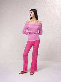 Maglione lurex off-shoulder