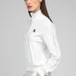 Giacca bianca Halkor con zip e collo alto
