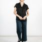 Camicia Innes nera a maniche corte