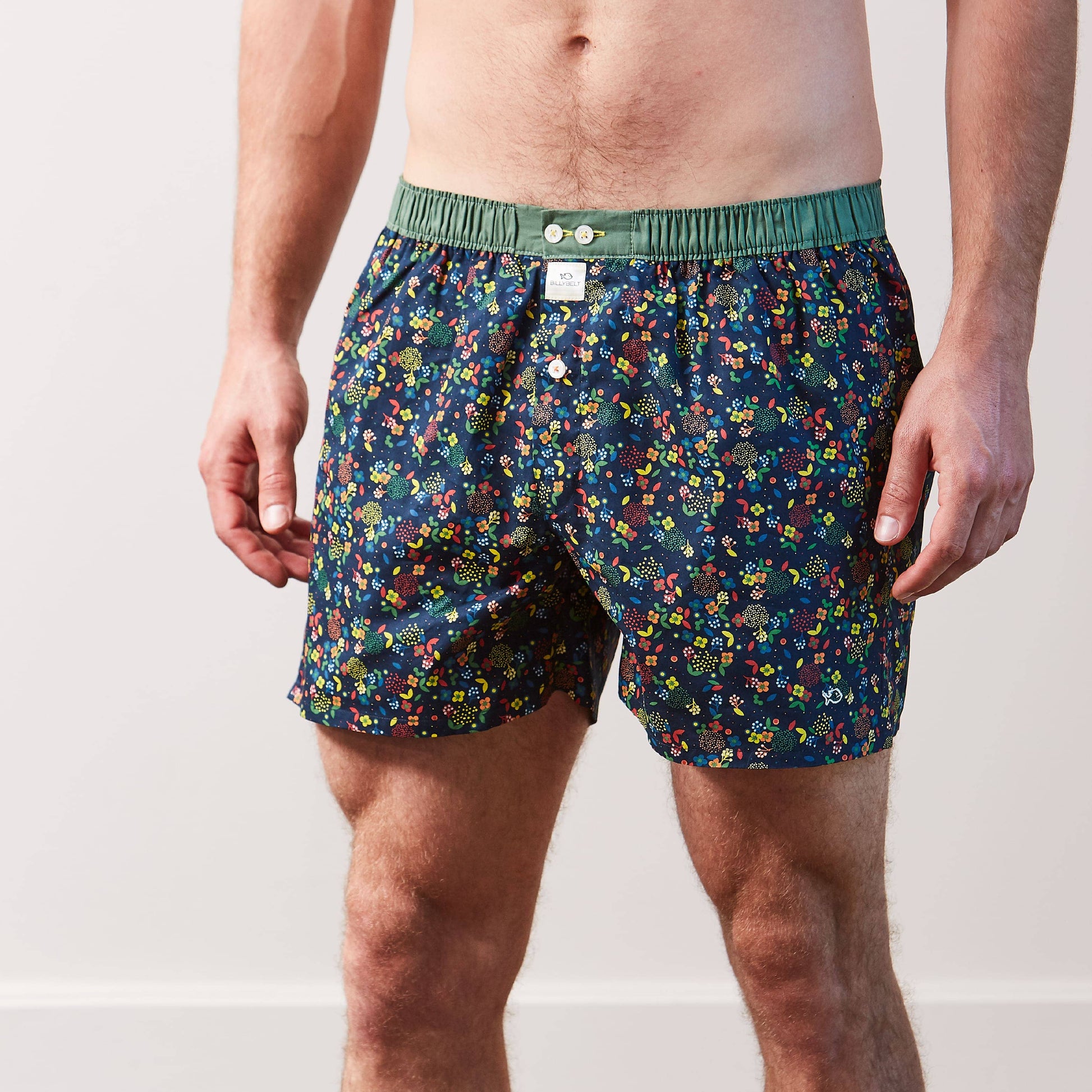 Boxer uomo floreali in cotone biologico