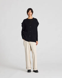 Gilet Thea in lana d’agnello nero