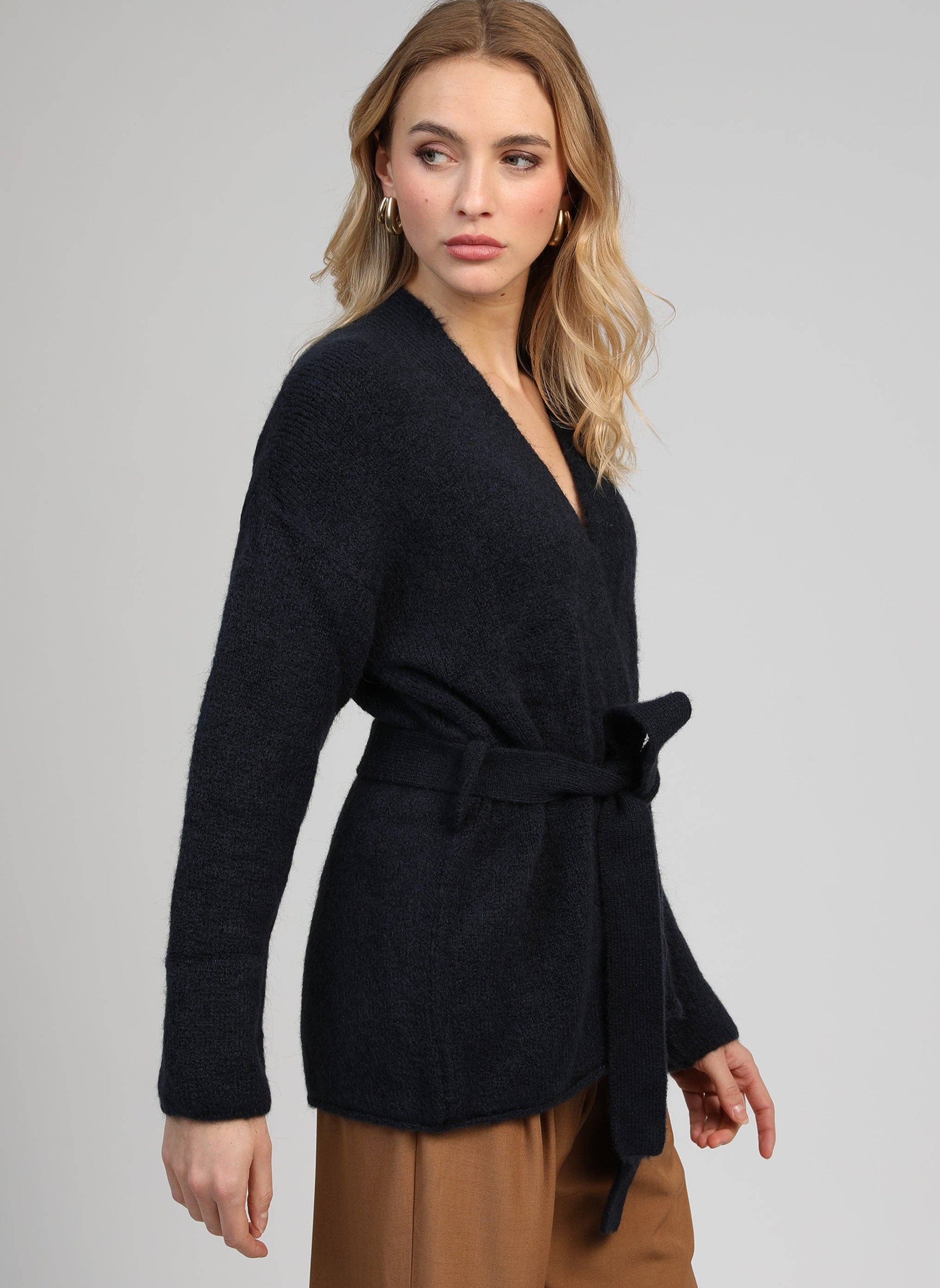 Gilet cardigan Louna blu marino da donna