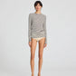 Top a righe in lana Thyra grigio scuro