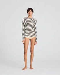 Top a righe in lana Thyra grigio scuro