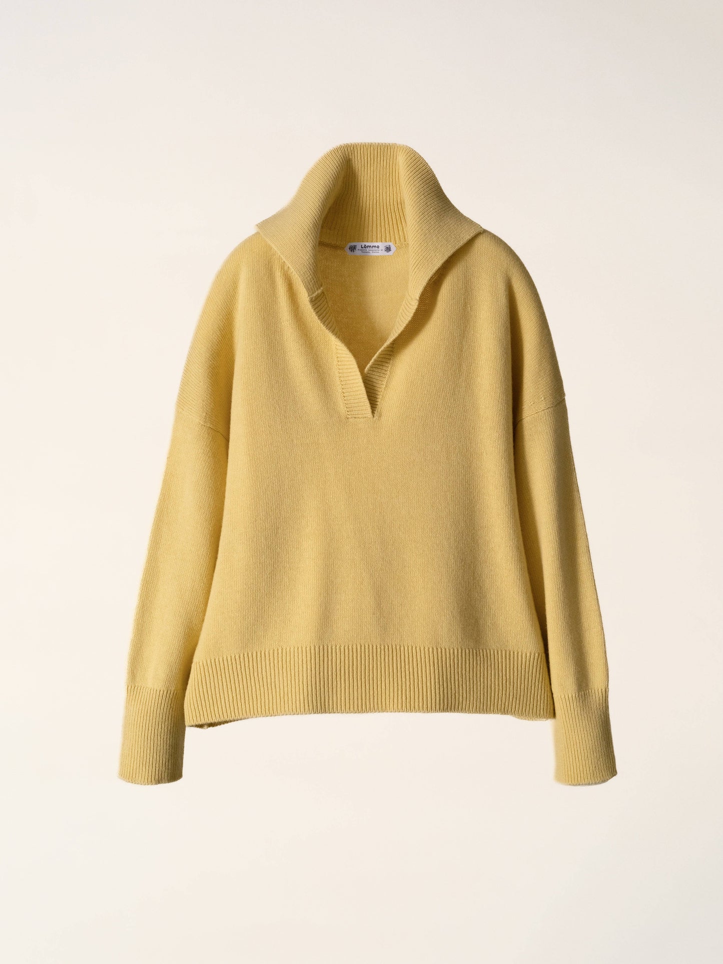 Polo relaxed in misto cashmere