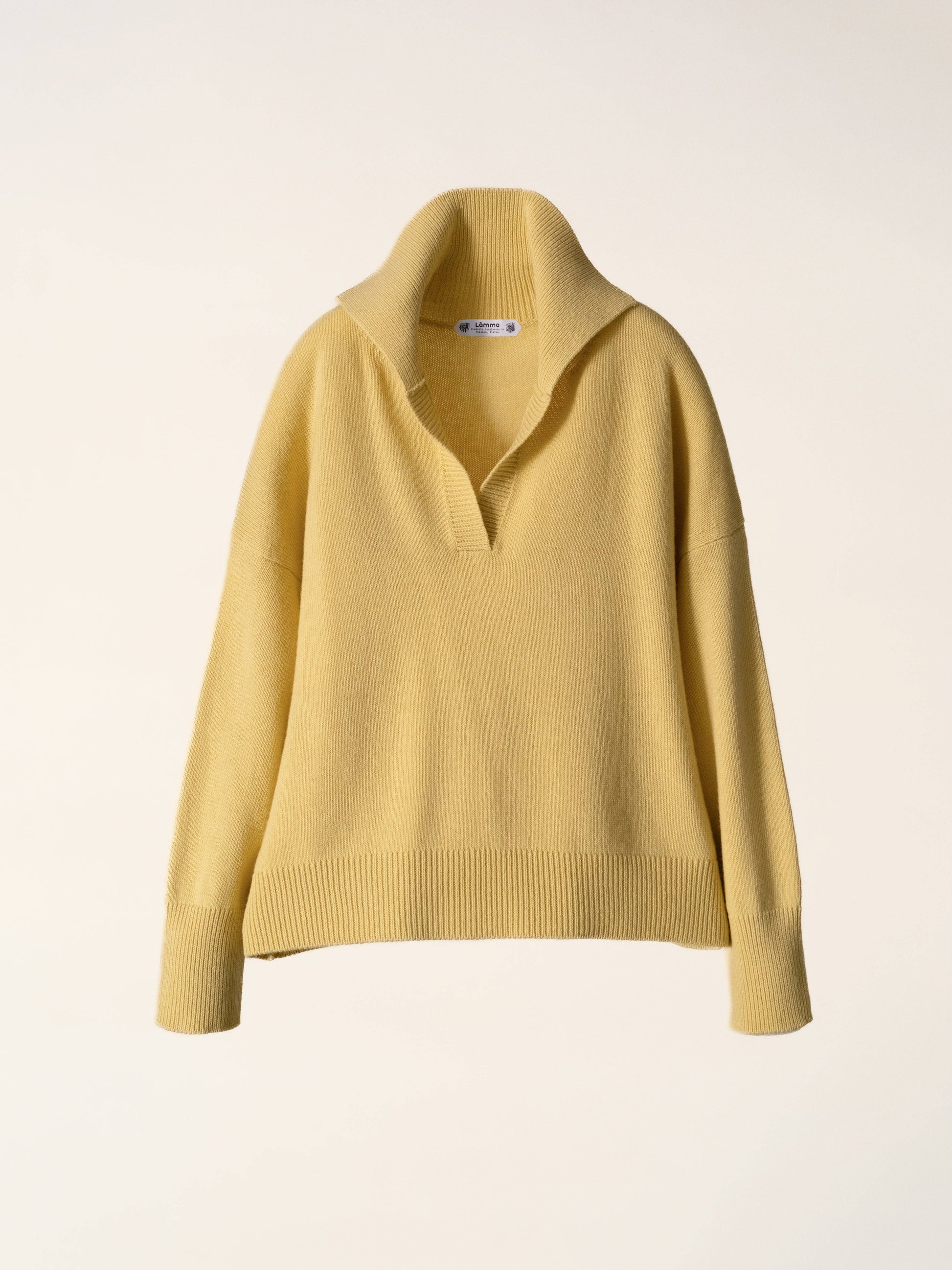 Polo relaxed in misto cashmere