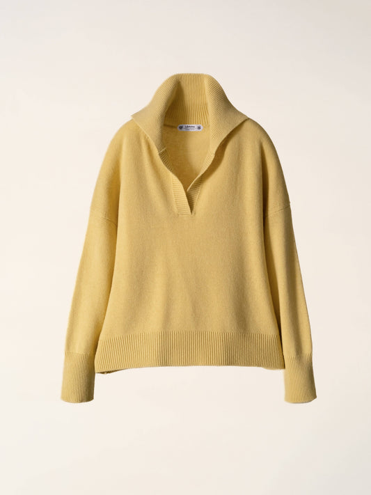 Polo relaxed in misto cashmere