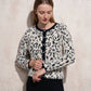 Cardigan in maglia animalier da donna