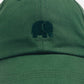 Cappellino dad cap con logo ricamato verde muschio