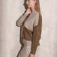 Maglione in maglia a quadri color block