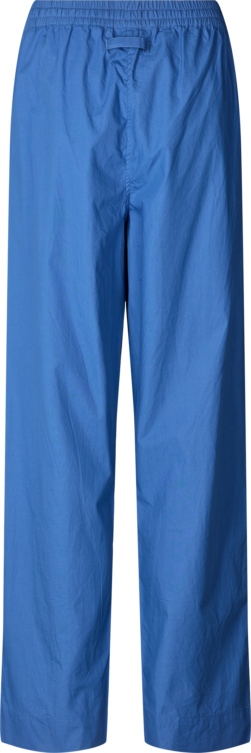 Pantaloni Astrid in popeline di cotone biologico azzurro