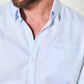 Camicia slim blu tinta unita La W. Thèbes
