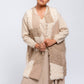 Gilet lungo in pelliccia sintetica patchwork da donna