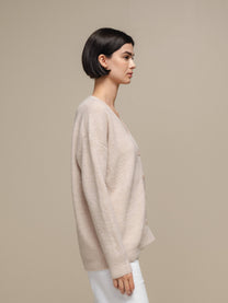 Cardigan in maglia con scollo a V e bottoni