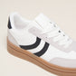 Sneakers platform in PU bicolore da donna