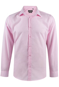 Camicia rosa comfort fit con collo francese