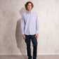 Camicia a righe multicolor da uomo in cotone e poliestere