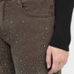 Jeans balloon moka con strass