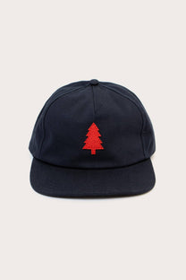 Cappellino Navy con Patch Albero e Visiera Piatta