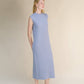 Abito smanicato in maglia a trecce misto cashmere