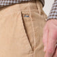 Pantaloni Palermo in flanella di cotone color grano