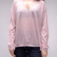 Maxi Maglia Scollo a V con Spacco Laterale in Maglia 3D