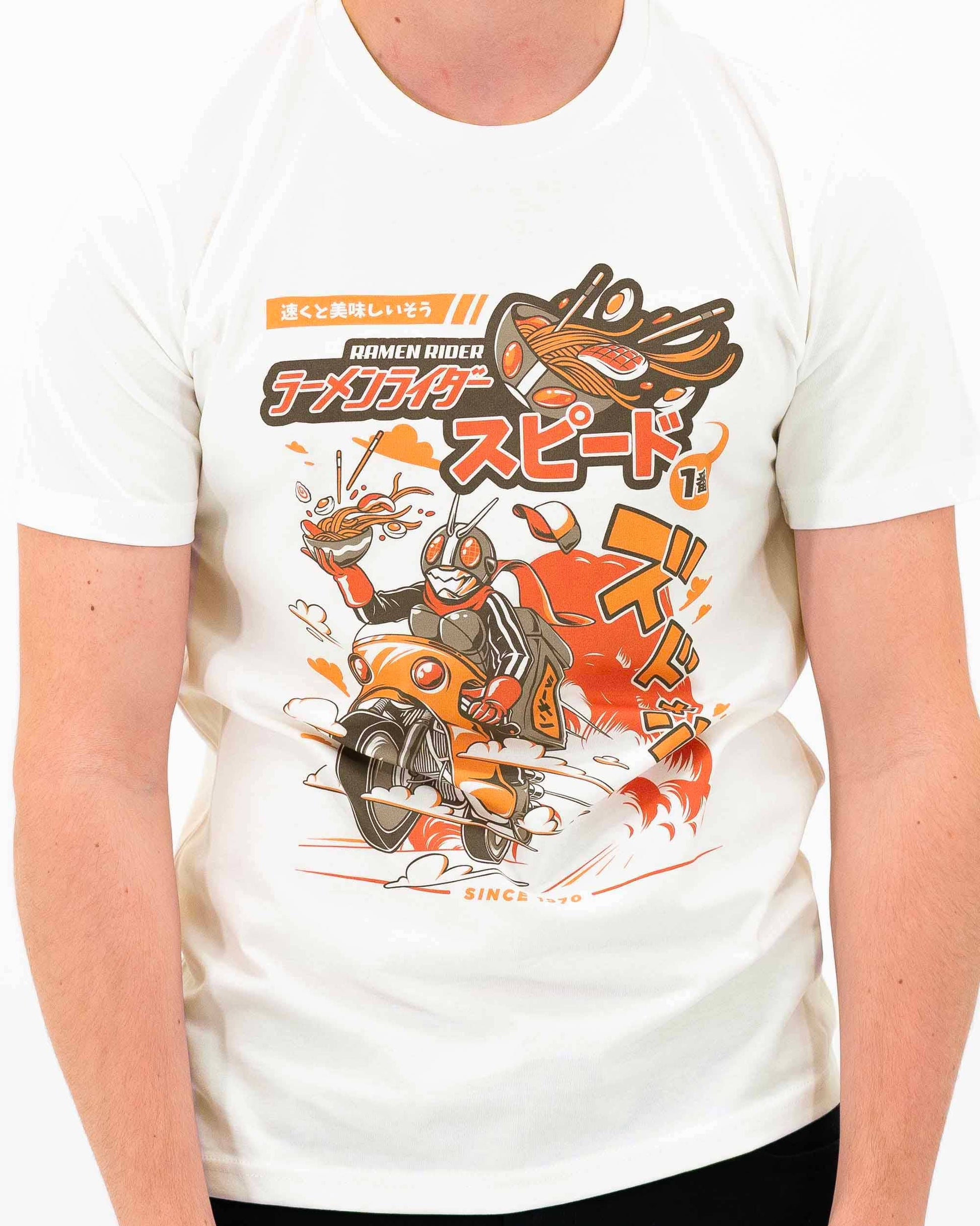T-shirt unisex Ramen Rider manga in cotone biologico