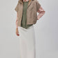 Gilet trapuntato imbottito color visone da donna