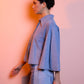 Blusa denim in cotone con maniche ampie