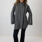 Camicia in viscosa a righe glitterate