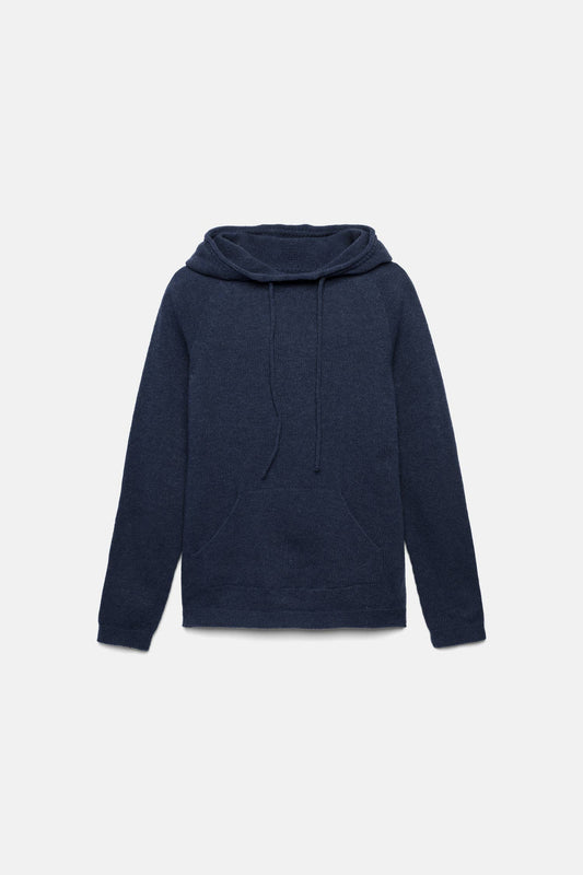 Maglione con cappuccio in lana