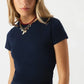 T-shirt basic in cotone con girocollo