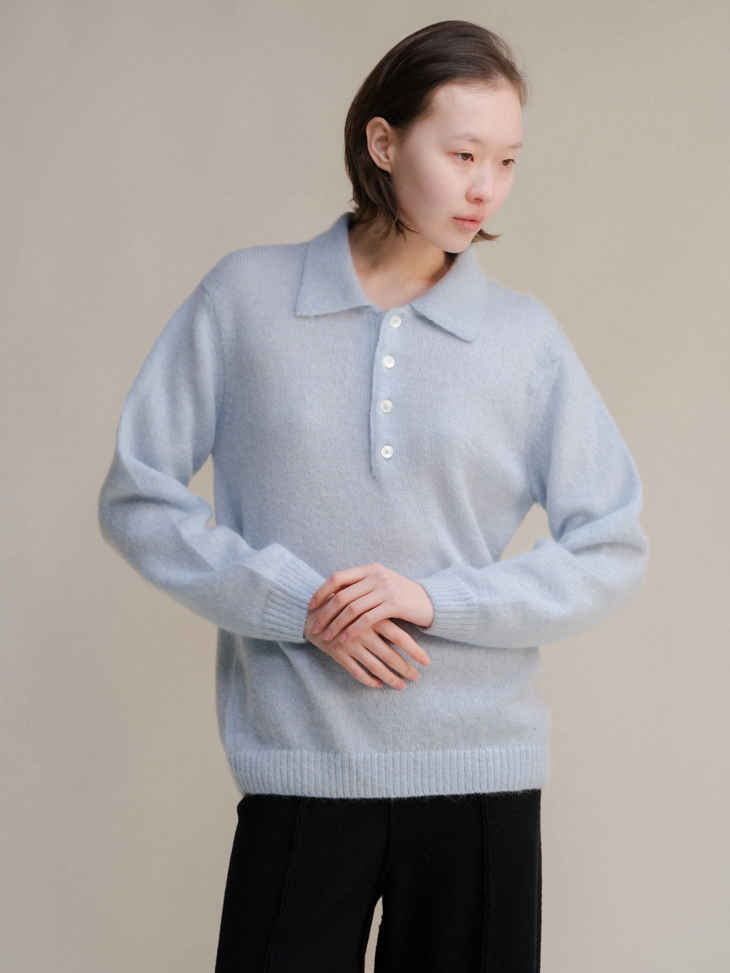 Polo in misto mohair
