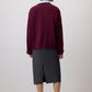 Maglione basic in maglia bordeaux
