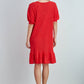 Abito jacquard in cotone